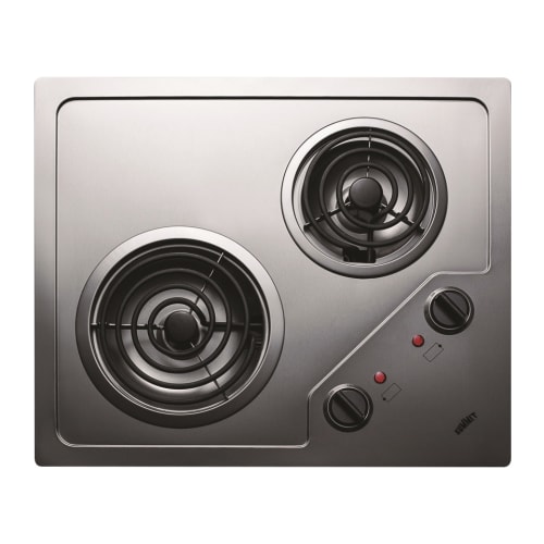 Summit 21" Burner Coil Cooktop, Stainless Steel